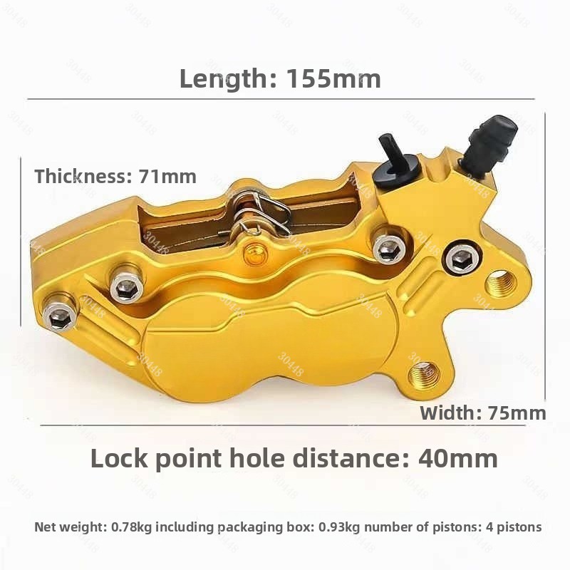 Kaliper Rem Empat Piston CNC u - Brake Disc Motorcycle ulasan dan harga